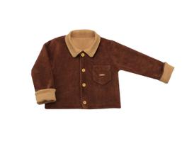 Casaco mini bear ml masc bordo c gola marrom (p-3)