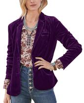 Casaco MINTLIMIT Velvet para mulheres vintage roxo tamanho XL Casaco MINTLIMIT Velvet para mulheres vintage roxo tamanho XL