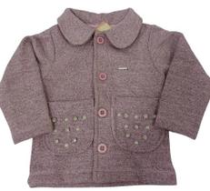 Casaco Moletinho Forrado Soft Bebê Menina Inverno Lessa 8505