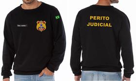 Casaco Moletom Blusão Masculino PERITO JUDICIAL Bordado Personalizado