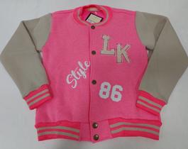 Casaco Moletom Bordado Menina Infantil Lessa Kids Ref 8383
