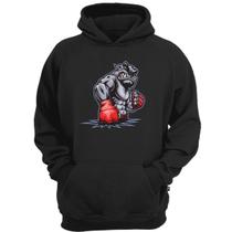 Casaco moletom buldogue boxeador cachorro dog mma luta livre