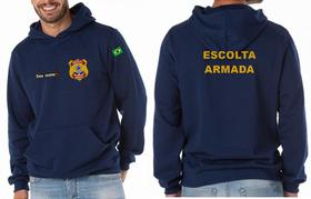 Casaco Moletom Capuz e Bolso Canguru Bordado ESCOLTA ARMADA