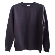 Casaco Moletom Casual Marinho Basic+ Confortável