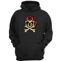 Casaco moletom caveira pirata skull pirate moda de rua skate