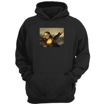 Casaco moletom com bolso mona lisa dab blusão de inverno