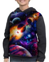 Casaco Moletom Infantil Astrônomo Espaço Full Print