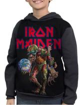 Casaco Moletom Infantil Banda Iron Maiden Casaco Moletom Infantil Banda Iron Maiden