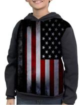 Casaco Moletom Infantil Bandeira Estados Unidos Full Print