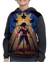 Casaco Moletom Infantil Capitã Marvel Full Print