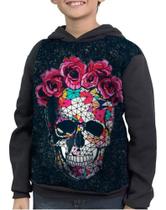 Casaco Moletom Infantil Caveira Skull Psicodélica