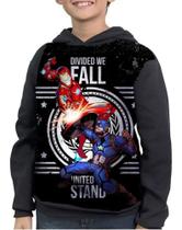 Casaco Moletom Infantil Civil War Iron Man Captain America Casaco Moletom Infantil Civil War Iron Man Captain America