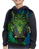 Casaco Moletom Infantil Coruja Espiritual Mandala