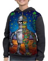 Casaco Moletom Infantil Desenho Futurama Bender Rodríguez Casaco Moletom Infantil Desenho Futurama Bender Rodríguez
