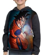 Casaco Moletom Infantil Dragon Ball Z Goku Kamehameha