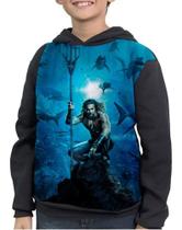 Casaco Moletom Infantil Filme Aquaman Liga Da Justiça