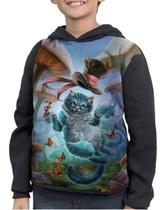 Casaco Moletom Infantil Gato Da Alice No Pais Das Maravilha