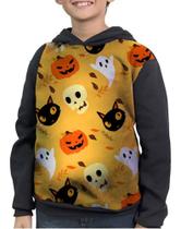 Casaco Moletom Infantil Halloween Dia Das Bruxas Caveira
