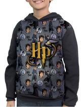 Casaco Moletom Infantil Harry Potter Iniciais Logo Hp