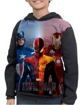 Casaco Moletom Infantil Marvel Civil War Guerra Civil Casaco Moletom Infantil Marvel Civil War Guerra Civil