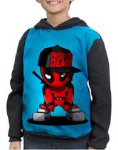 Casaco Moletom Infantil Mini Deadpool Cartoon Face