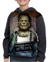 Casaco Moletom Infantil Monstro Frankenstein Preso Casaco Moletom Infantil Monstro Frankenstein Preso