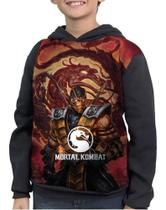 Casaco Moletom Infantil Mortal Kombat Scorpion