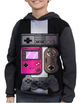 Casaco Moletom Infantil Nintendo Controle E Console - smoke