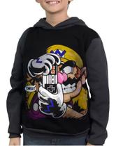 Casaco Moletom Infantil Nintendo Mario Primo Rival Wario Casaco Moletom Infantil Nintendo Mario Primo Rival Wario