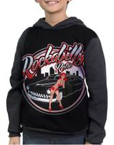 Casaco Moletom Infantil Rockabilly Retro Full Print