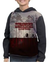 Casaco Moletom Infantil Stranger Things Full Print Casaco Moletom Infantil Stranger Things Full Print
