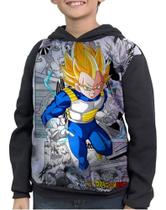 Casaco Moletom Infantil Vegeta Super Sayajin Dragon Ball Casaco Moletom Infantil Vegeta Super Sayajin Dragon Ball
