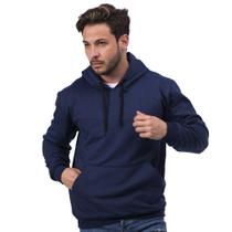 Casaco Moletom liso Canguru com bolso e Capuz Masculino e Feminino blusa de frio Plus Size-M007