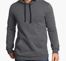 Casaco Moletom liso Canguru com bolso e Capuz Masculino e Feminino blusa de frio Plus Size-M007