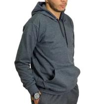 Casaco Moletom liso Masculino e Feminino blusa de frio Canguru -M