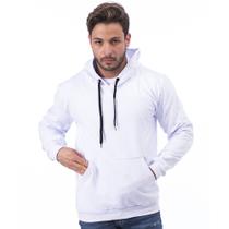 Casaco Moletom liso Masculino e Feminino blusa de frio Canguru -M