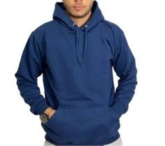 Casaco Moletom liso Masculino e Feminino blusa de frio Canguru -M001