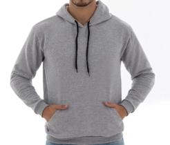 Casaco Moletom liso Masculino e Feminino blusa de frio Canguru -M002