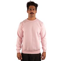 Casaco moletom liso rosa claro