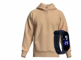 Casaco Moletom Masculino e Feminino Blusa de frio Com Capuz Canguru com relógio digital- K102 - Pandora's Box Confecções