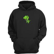 Casaco moletom mini dinossauro dino t-rex blusa de frio