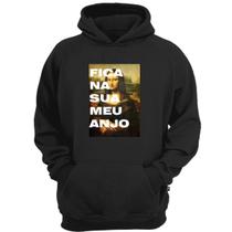 Casaco moletom mona lisa fica na sua meu anjo blusa de frio