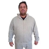 Casaco Moletom Plus Size Masculino E Femimino Blusa Peluciada Com Capuz E Ziper