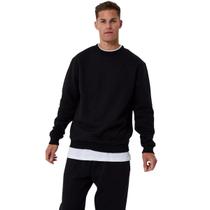 Casaco Moletom Preto Para o Frio Liso Básico