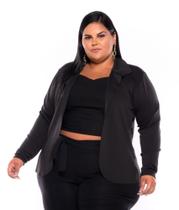 Casaco neoprene plus size preto G1/G2/G3 preto