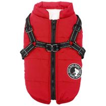 Casaco para cães Gyuzh Winter Fleece impermeável com arnês reflexivo