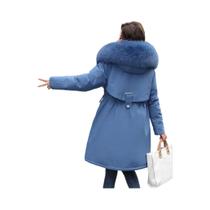 Casaco Parka Feminino De Inverno Com Capuz, Forro De Lã, Gola De Pele, Casaco Longo Grosso E Quente