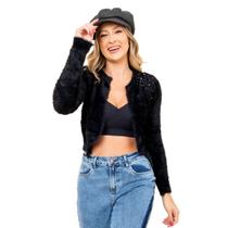 Casaco Pelinho Cropped Premium Tendência
