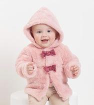 Casaco Pelo Forrado Duplo Bebê Menina Inverno Lessa B8891