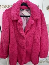 casaco pelo sherpa pink